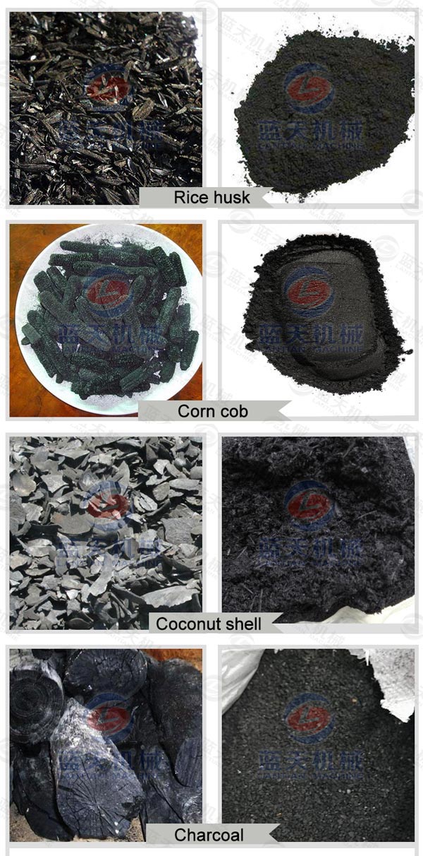 Crusher effect of charcoal crusher machine